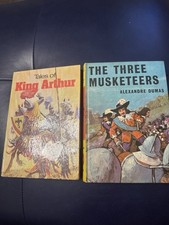 Vintage Bancroft  Book Bundle  Three Musketeers & Tales of King Arthur 60/70s