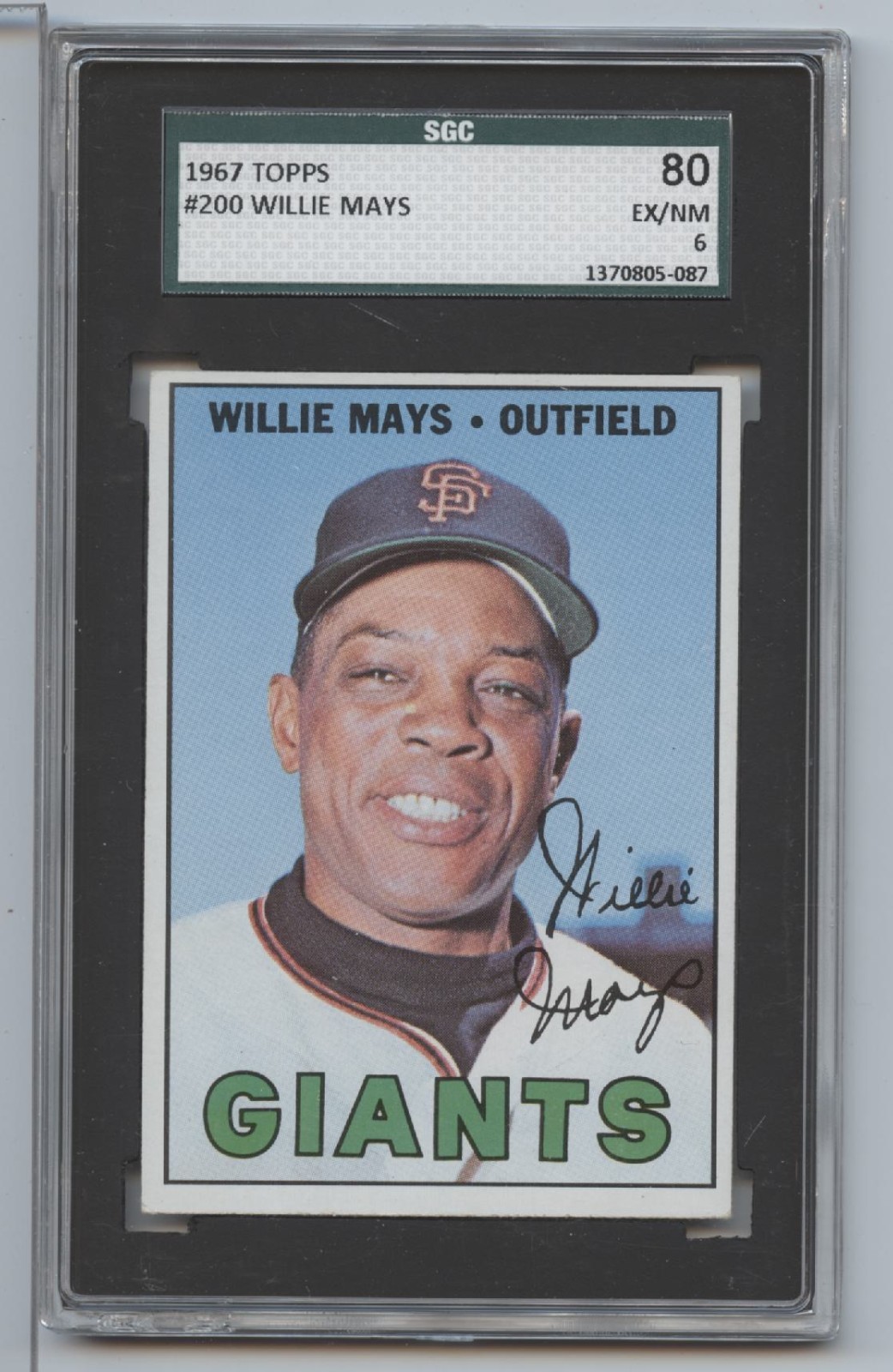 1967 Topps Willie Mays #200 SGC 6
