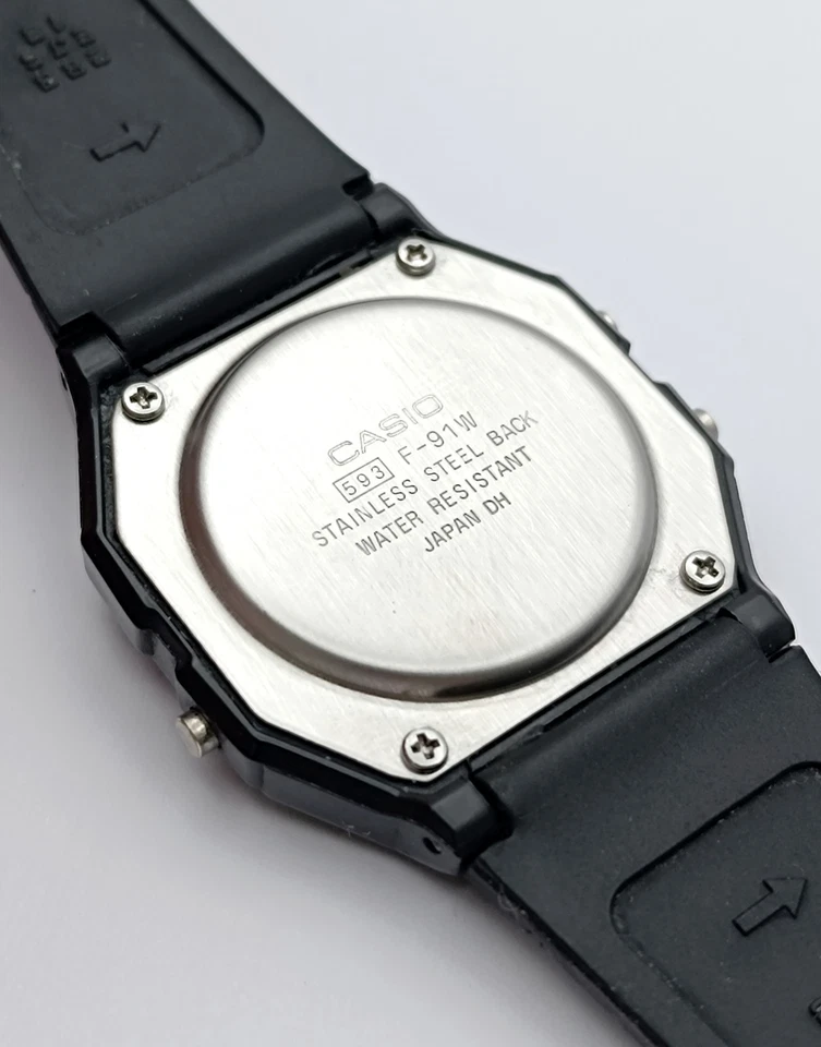 Casio F-91W Alarm Chronograph Japan Made 1st Gen Apr 1987 Mod 593 Digital Watch - Image 3 of 4