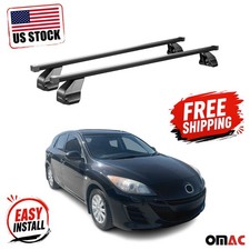 Fix Point Roof Racks Top Cross Bars For Mazda 3 Hatchback 2010-2013 Black 2pcs Fix Point Roof Racks Top Cross Bars For Mazda 3 Hatchback 2010-2013 Black 2pcs