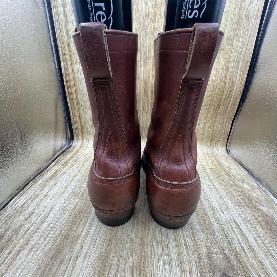 Белые Packer ботинки мужской размер 12 FF коричневый кожаный работы ботинки Vibram обувь - Изображение 4 из 4