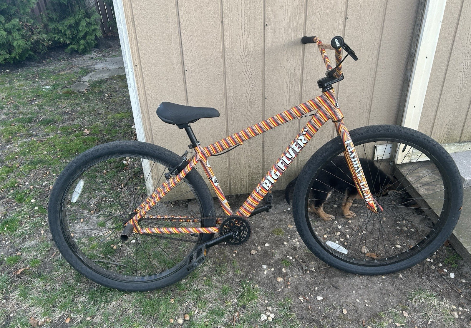 SE Bikes Big Flyer 29 in BMX Bike Multicolor Aluminum V-Brake BMX