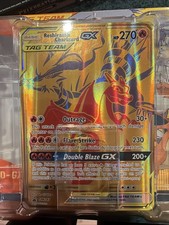 sm247 pokemon card value Reshiram & Charizard GX - PSA 9 - Full Art Gold Promo Rare variation to centering Pikachu & Zekrom GX -
