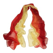 Long Chiffon Sheer Scarf Gradient - Pantonight Orange Red 63 19.7", Color 089