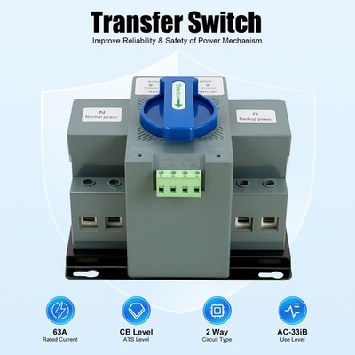 Double Power Automatic Change-over Switch Transfer Switch Changeover Switch 220V