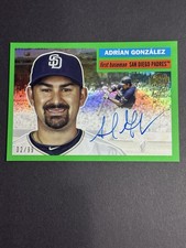 Adrian Gonzalez 2025 Topps Archives #56FFA-AGO Fan Favorites Green Auto 02/99