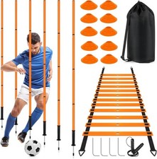 Soccer Agility Training Equipment: 6 Poles, 20ft orange