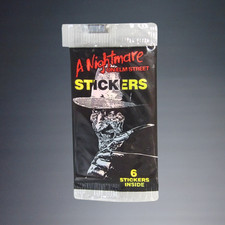VINTAGE 1984 A NIGHTMARE ON ELM STREET STICKER PACKS - 6 STICKERS INSIDE