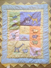 Vtg John Lennon Carters Baby Blanket Nursery Quilt Crib Comforter Love Pastel