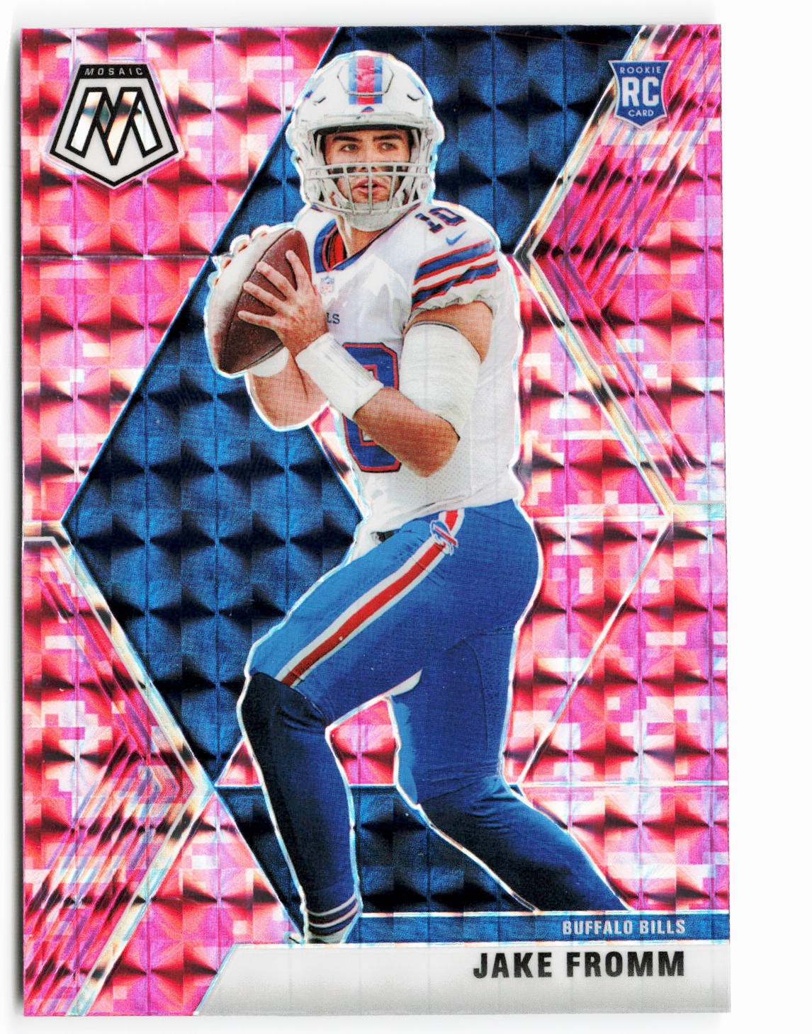 2020 Panini Mosaic Prizm Camo Pink Jake Fromm #242 - Buffalo Bills