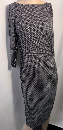 Weekend Max Mara Knit Midi Dress NWT Size S Long Sleeve Geometric Print