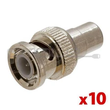10 x BNC to RCA  Adapter Male to Female Coaxial Cable Connector Coupler