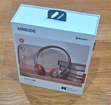 AIRBUDS ECHO 01 Bluetooth On-Ear Headphones Noise Cancel Red/Silver