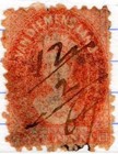 Tasmania 1864 Postage Stamp Queen Victoria 1 Penny Vermilion used Sc 23 SA-484 — photo 9