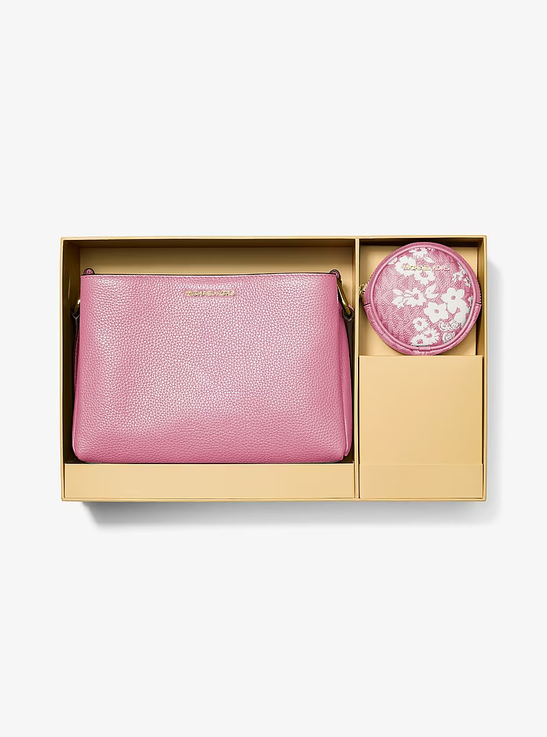 ゆう Michael Kors Trisha Pebbled Leather Crossbody Bag With Pouch Gift