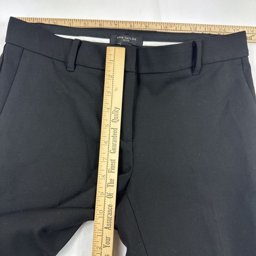 Ann Taylor Petite Dress Pants Womens 4P Black Slacks Chinos Trousers Preppy NEW - Picture 4 of 9