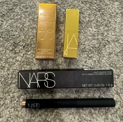 NARS VIP Audacious Lipstick  Rita  + Velvet Shadow Stick  Corfu Make up Duo