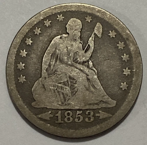 1853 Arrows - Seated Liberty Quarter - Exact Coin Imaged #SL104