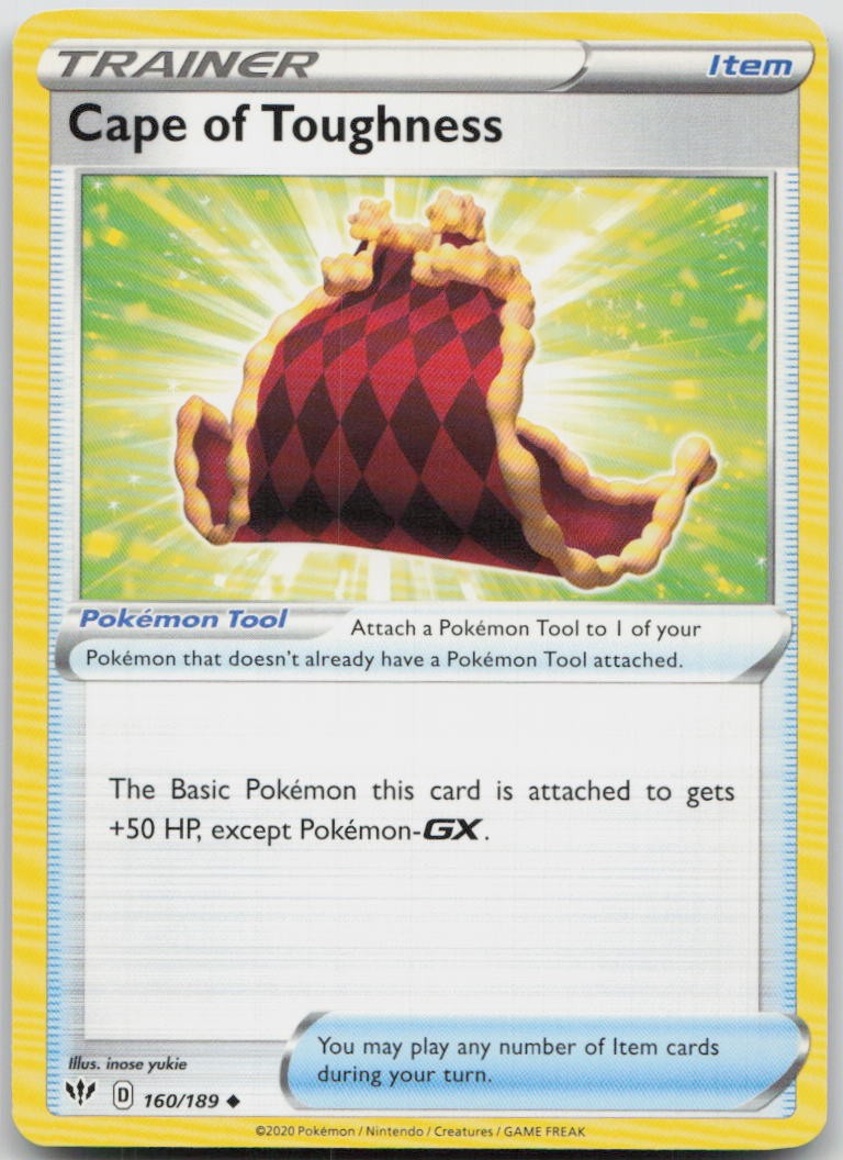 Cape of Toughness 160/189 Darkness Ablaze Uncommon Pokemon MP