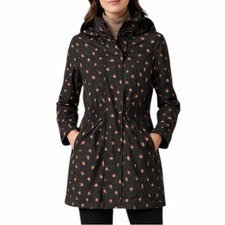 Cabi Jacket Rainy Day 4115 Hooded Utility Black Pink Floral Women s Size Medium