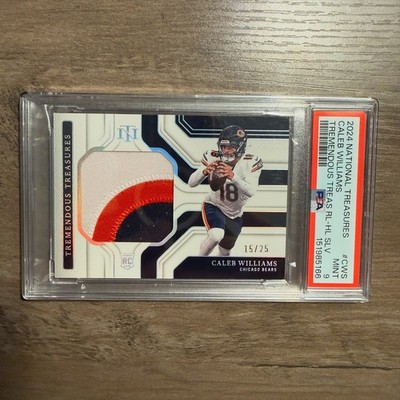 2024 National Treasures Caleb Williams Rookie RC 3 Color Patch #/25 PSA 9!