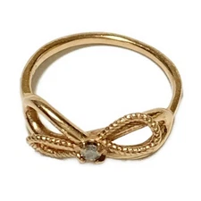 Auth agete - 10K Rose Gold Diamond Ring #2