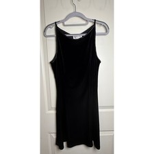 Vtg Jessica McClintock Gunne Sax Black Velvet Mini Dress 9/10 90s Y2K Party Slip