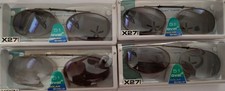 4 Pairs Solar Shield Polarized Clip On Sunglasses 51 Oval 2 Amber len Full Frame