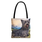 Skye Terrier Polyester Tote Bag (Aop)