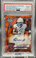 2024 Bowman U Chrome Sapphire Ashton Jeanty Orange 1st RC Auto /25 PSA 9/10