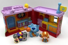 Vintage Nick Jr. Blue s Clues School House Playset w/ Figures 2000