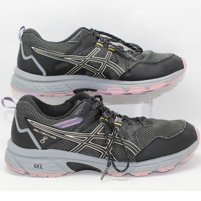 Asics Gel-Venture 8 Womens Trail Running Shoes Black Lavender 1012A708 Size 11