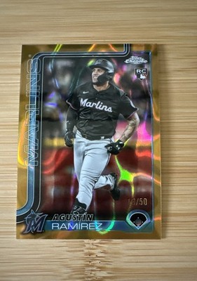 2025 Topps Chrome Update Series - Agustin Ramirez #USC200 Gold Lava Refractor...