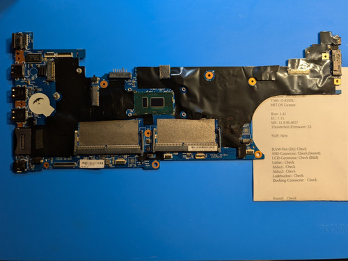 Lenovo Thinkpad T580 Mainboard / Intel i5-8350U  / FRU 01YR250 getestet
