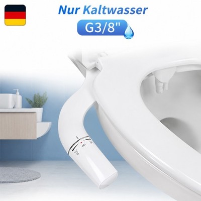 Toilettensitz Intimdusche Bidet Dusch WC Aufsatz Doppel Düse Waschkit Ultraslim