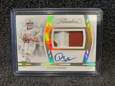 2025 Panini Flawless Collegiate Quinn Ewers Texas RC Patch Auto 7/10