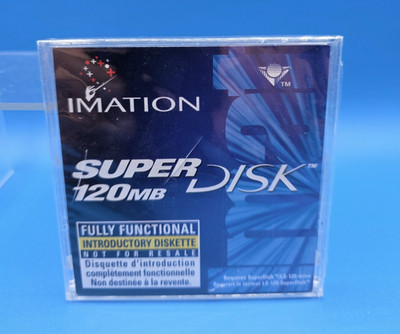  IMATION SUPERDISK 120MB LS-120 FLOPPY DISK SEALED VINTAGE DATA STORAGE 