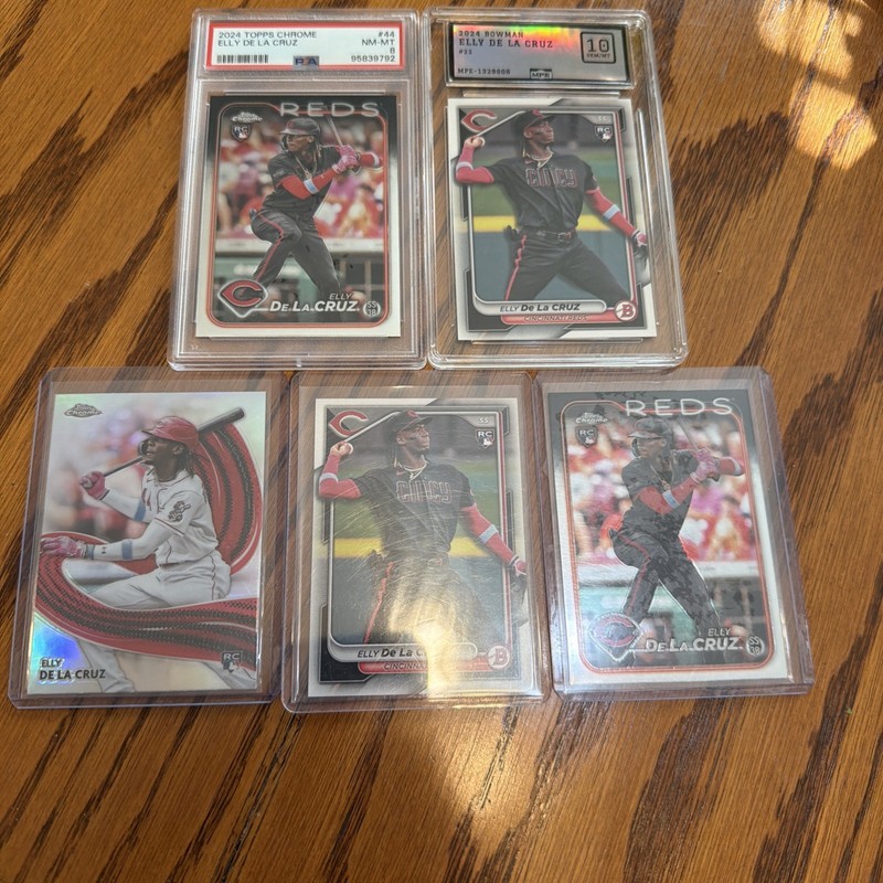 Elly De La Cruz 5 Card Lot - PSA 8, MPE 10, All Rookies