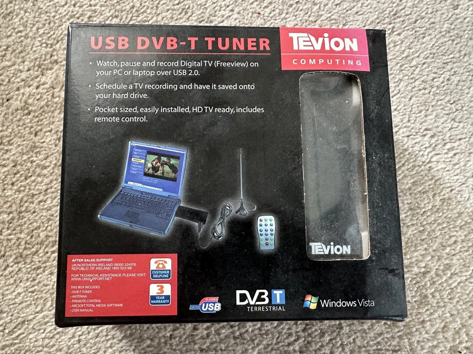 Tevion DVB-T Freeview Radio Digital HD Tuner Tragbare Antenne Originalverpackt Neu - Bild 2 von 4