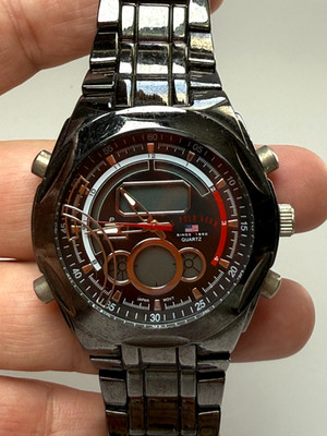 US Polo Assn Analog & Digital Quartz Watch US8408 Water Resistant NEEDS BATTERY