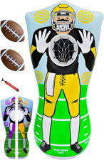 65 Inflatable Football Target Net Toss Game - Double-Sided Throwing Practice Fo