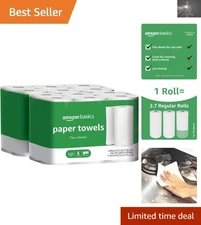 Basics 2-Ply Flex-Sheets Paper Towels, 1800 Sheets - Perfect for Everyday Messes
