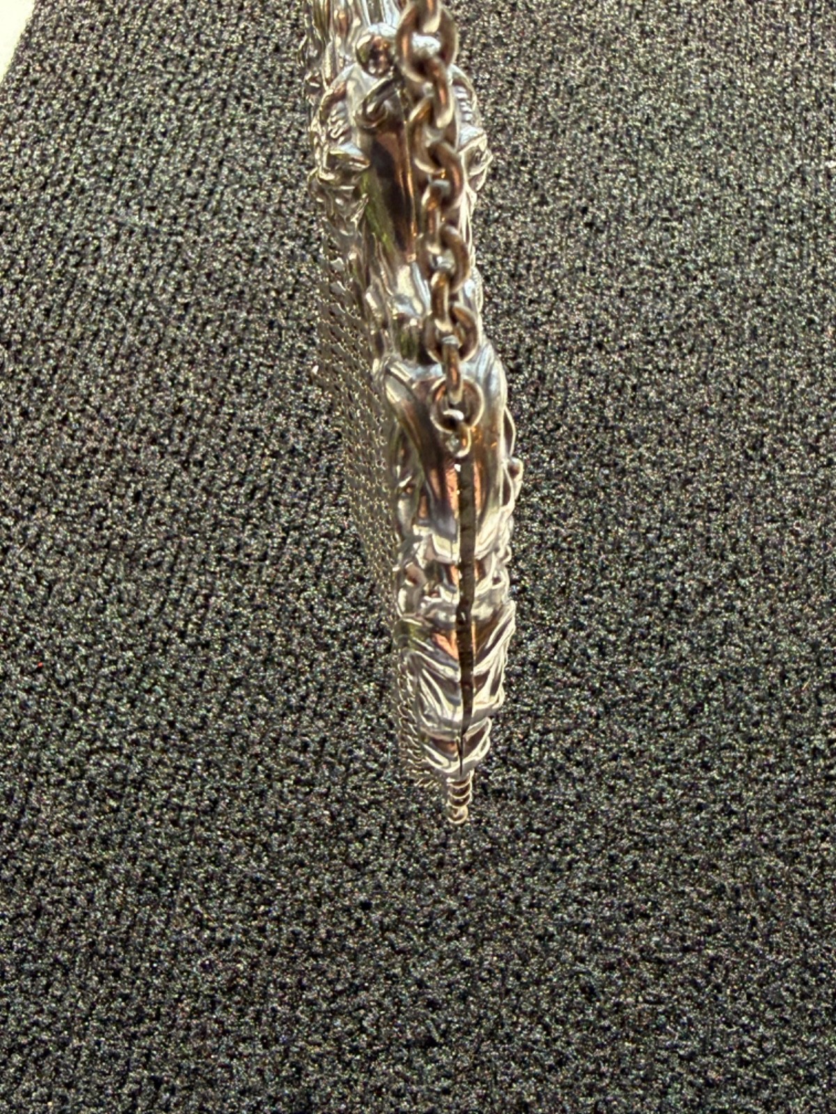 Antique German Silver Chatelaine Mesh Purse - image 19