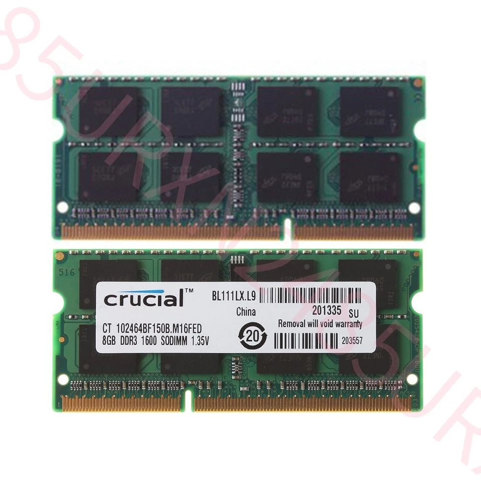 Crucial 16GB Kit 2x 8GB DDR3L 1600MHz PC3L-12800 SODIMM Laptop Memory SDRAM BT - Image 3 of 4