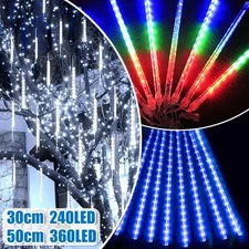 30cm/50cm 240/360 LED Lights Meteor Shower Rain 8 Tube Outdoor Light Xmas Tree