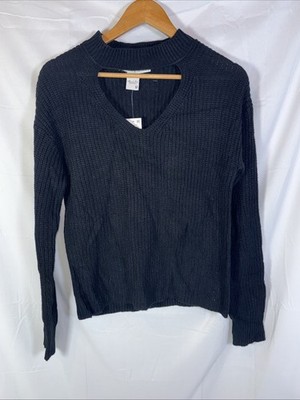 American Rag Juniors Size Medium Choker Sweater Color Classic Black Style