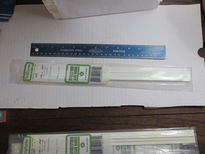 Evergreen 189 Styrene Plastic Strips 0.125''x .250'' 6x12 5 pc. Free Shipping