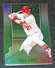 2020 Panini Chronicles Titanium Mike Trout #1 Green Foil Parallel Los Angeles 