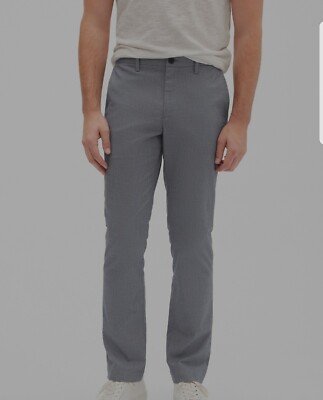 NWT $69.99!!  BANANA REPUBLIC Mens Aiden Slim Fit Stretch Blue Oxford Pant 35x30