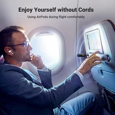 Bluetooth 5.0 Transmitter Receiver for AirPods during Flight without Cords